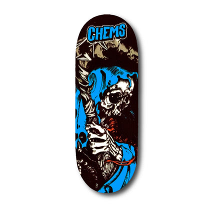 Chems Black “Blue Grim” Fingerboard Deck