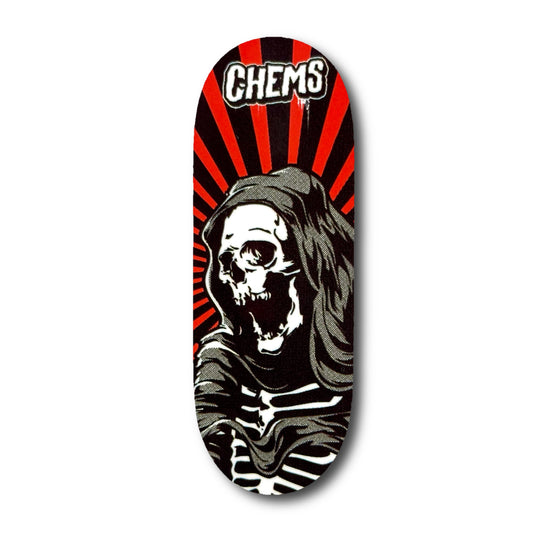 Chems Red “Rising Reaper” Fingerboard Deck