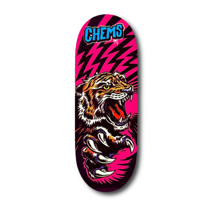 Chems Pink “Orange Tiger” Fingerboard Deck