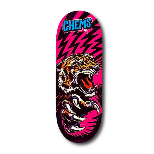 Chems Pink “Orange Tiger” Fingerboard Deck