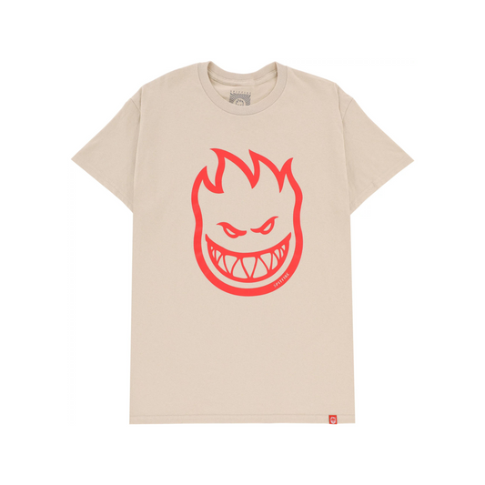 Spitfire Bighead T-Shirt Tan/Red