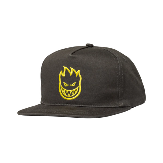 Spitfire Bighead Classic Charcoal Yellow Snapback Hat