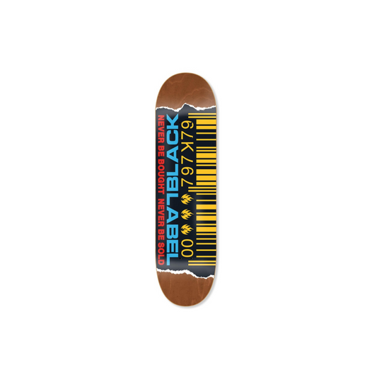 Black Label Ripped Barcode 8.5" Skateboard Deck (Assorted Bottom Ply)