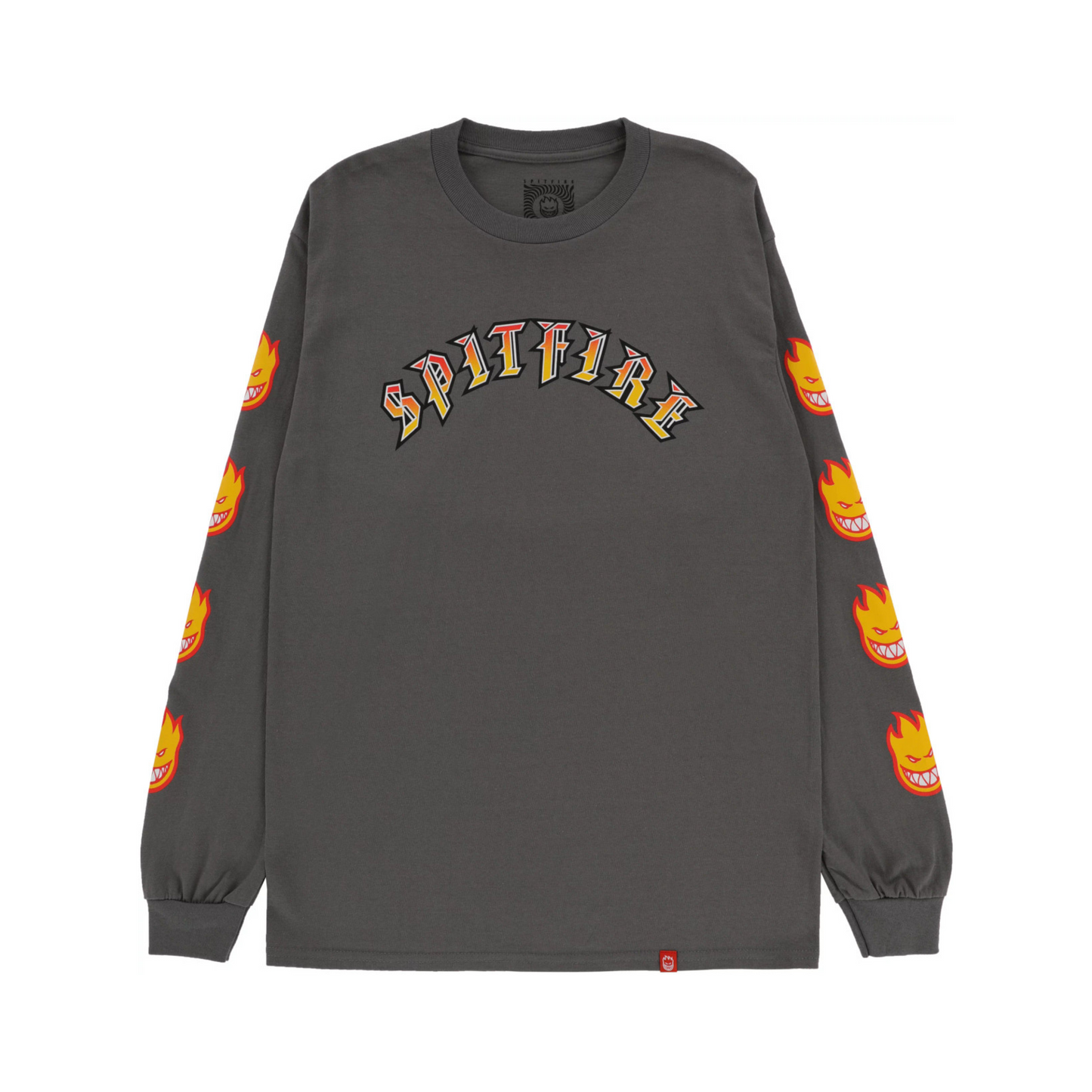 Spitfire Old E Bighead Fill Long Sleeve T-Shirt Grey