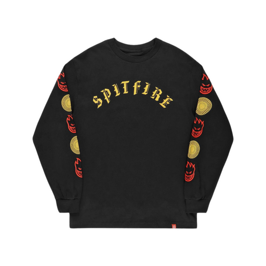 Spitfire Old E Combo Long Sleeve T-Shirt Black