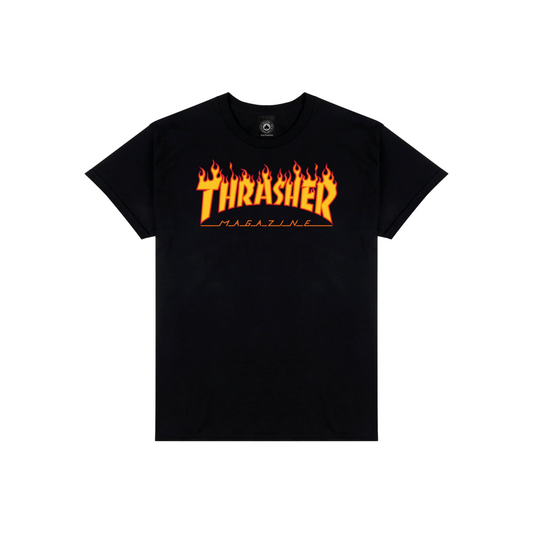 Thrasher Flame Logo T-Shirt Black