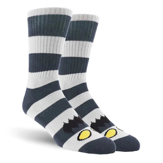 Toy Machine Monster Big Stripe White/Slate Socks