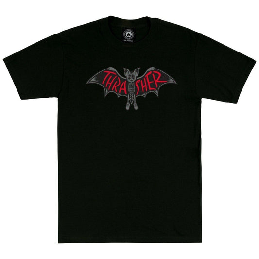 Thrasher Bat Logo T-Shirt Black