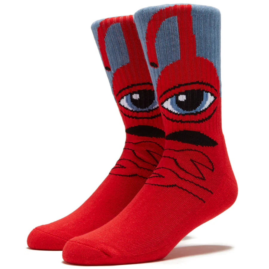 Toy Machine Hug Sect Slate/Red Skateboard Socks